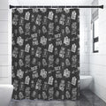 Rock And Roll Music Pattern Print Premium Shower Curtain