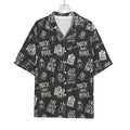 Rock And Roll Music Pattern Print Rayon Hawaiian Shirt