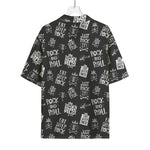 Rock And Roll Music Pattern Print Rayon Hawaiian Shirt