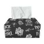 Rock And Roll Music Pattern Print Rectangle Tissue Box Cover