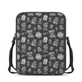 Rock And Roll Music Pattern Print Rectangular Crossbody Bag