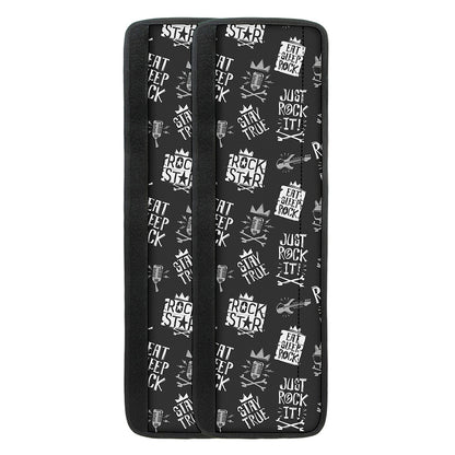 Rock And Roll Music Pattern Print Refrigerator Handle Covers