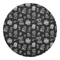 Rock And Roll Music Pattern Print Round Blanket