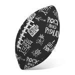 Rock And Roll Music Pattern Print Rugby Ball