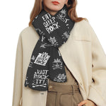 Rock And Roll Music Pattern Print Scarf