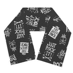 Rock And Roll Music Pattern Print Scarf
