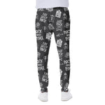 Rock And Roll Music Pattern Print Scuba Joggers