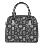 Rock And Roll Music Pattern Print Shoulder Handbag