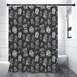 Rock And Roll Music Pattern Print Shower Curtain