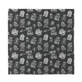 Rock And Roll Music Pattern Print Silk Bandana
