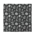 Rock And Roll Music Pattern Print Silk Bandana