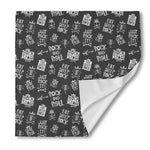 Rock And Roll Music Pattern Print Silk Bandana