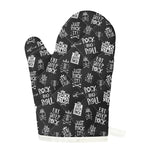 Rock And Roll Music Pattern Print Single Oven Mitt