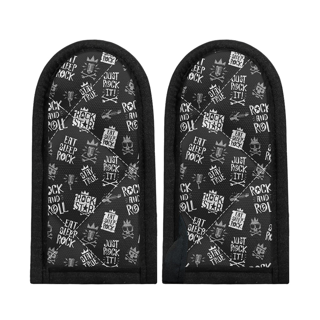 Rock And Roll Music Pattern Print Skillet Handle Cover