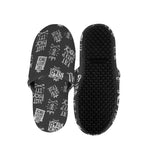 Rock And Roll Music Pattern Print Slippers