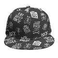 Rock And Roll Music Pattern Print Snapback Cap