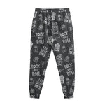 Rock And Roll Music Pattern Print Sweatpants