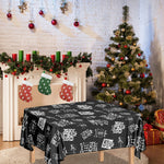 Rock And Roll Music Pattern Print Tablecloth