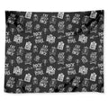 Rock And Roll Music Pattern Print Tapestry