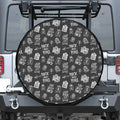 Rock And Roll Music Pattern Print Tire Cover