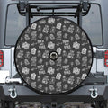 Rock And Roll Music Pattern Print Tire Cover With Camera Hole