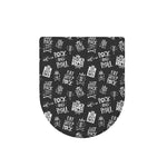 Rock And Roll Music Pattern Print Toilet Lid Cover
