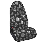 Rock And Roll Music Pattern Print Waterproof Car Seat Cover