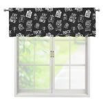 Rock And Roll Music Pattern Print Window Valance