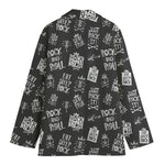 Rock And Roll Music Pattern Print Women's Blazer