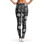 Rock And Roll Music Pattern Print Women's Leggings