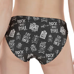 Rock And Roll Music Pattern Print Women's Panties