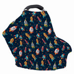 Rockets And Stars Pattern Print Baby Seat Cover