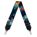 Rockets And Stars Pattern Print Bag Strap