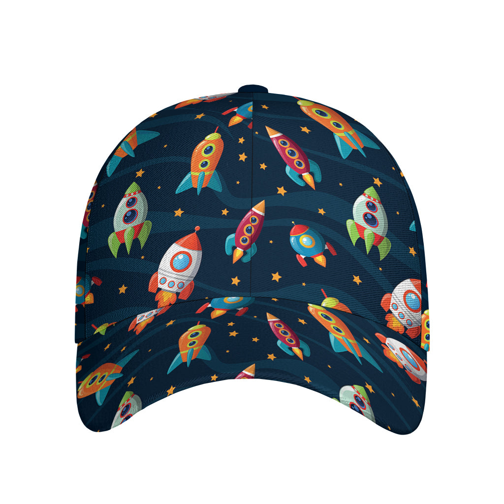 Rockets And Stars Pattern Print Baseball Cap