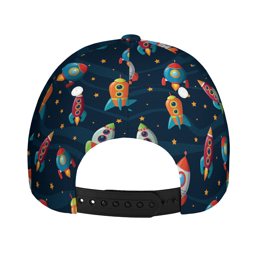 Rockets And Stars Pattern Print Baseball Cap