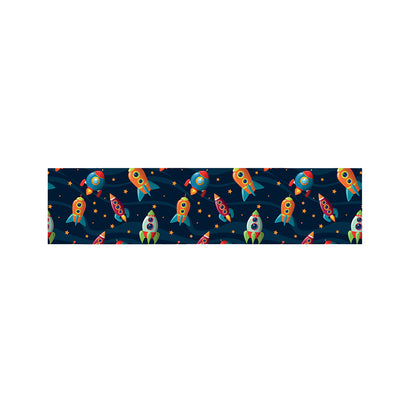 Rockets And Stars Pattern Print Bed Runner