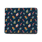 Rockets And Stars Pattern Print Bifold Wallet
