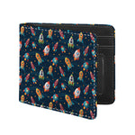 Rockets And Stars Pattern Print Bifold Wallet
