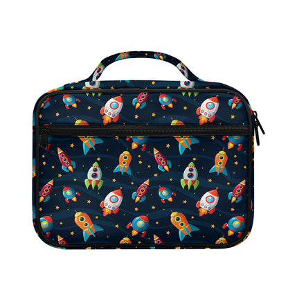 Rockets And Stars Pattern Print Briefcase Bible Bag