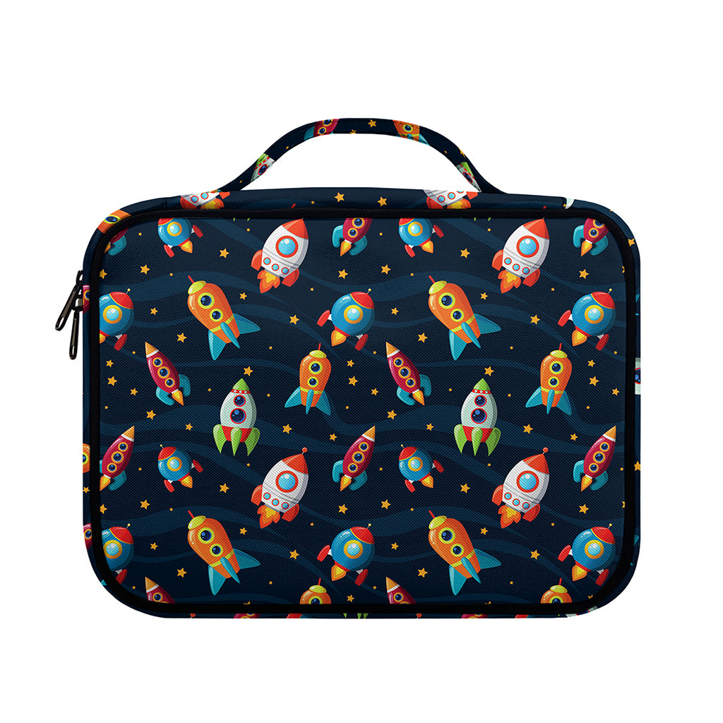 Rockets And Stars Pattern Print Briefcase Bible Bag