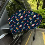 Rockets And Stars Pattern Print Car Side Mirror Covers