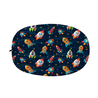 Rockets And Stars Pattern Print Car Side Mirror Covers