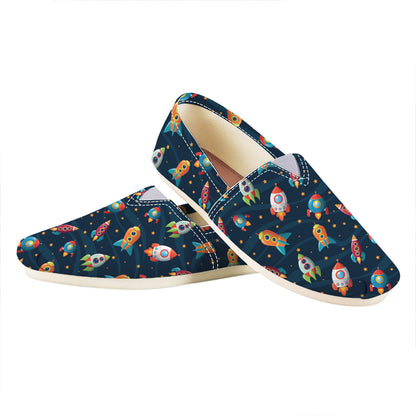 Rockets And Stars Pattern Print Casual Shoes