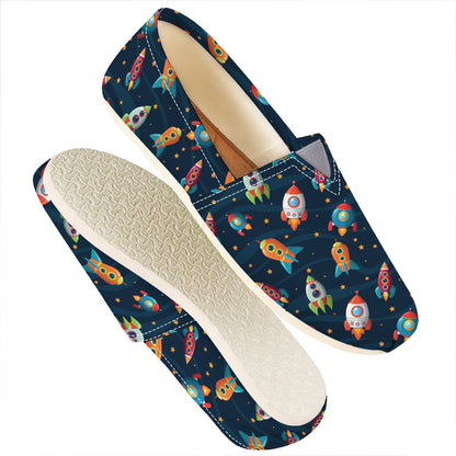 Rockets And Stars Pattern Print Casual Shoes