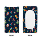 Rockets And Stars Pattern Print Changing Pad Cover