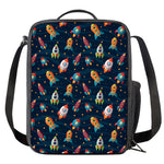 Rockets And Stars Pattern Print Crossbody Lunch Bag
