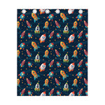 Rockets And Stars Pattern Print Curtain
