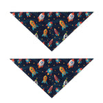 Rockets And Stars Pattern Print Dog Bandana