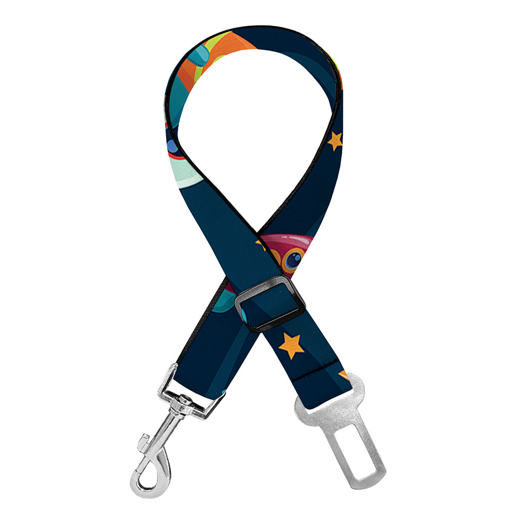 Rockets And Stars Pattern Print Dog Seat Belt