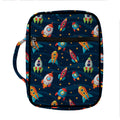 Rockets And Stars Pattern Print Front Pocket Bible Bag